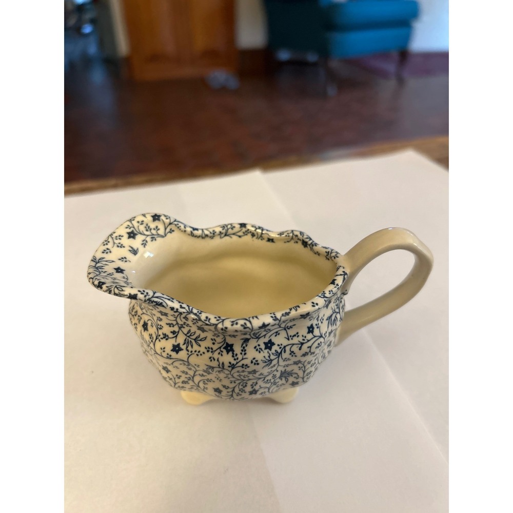 Blue Chintz Calico Creamer Pitcher Japan Home Scents American Beauty Collection